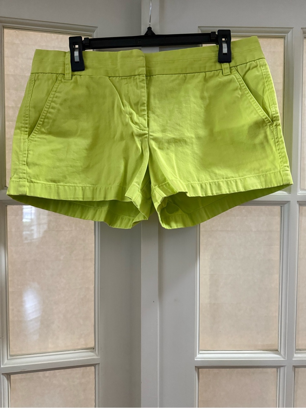 J. Crew Neon Lime Cotton Chino Shorts